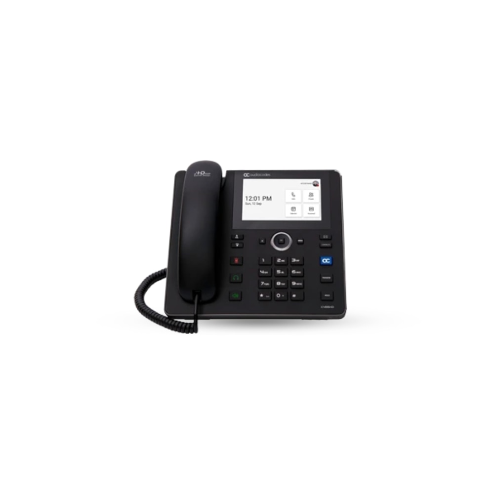 AudioCodes TEAMS-C455HD-DBW IP-Phone PoE GbE black with integrated BT ...